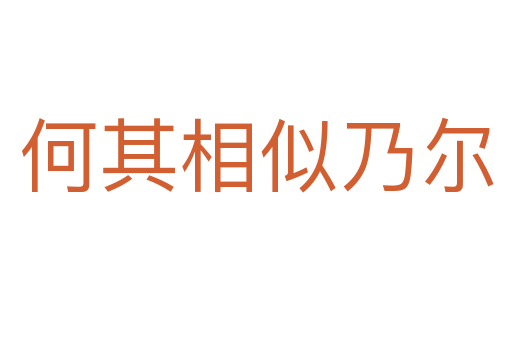 何其相似乃爾