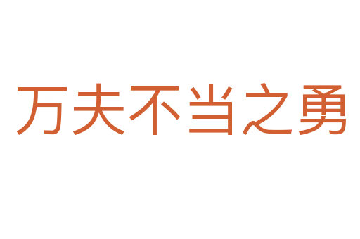 萬夫不當(dāng)之勇