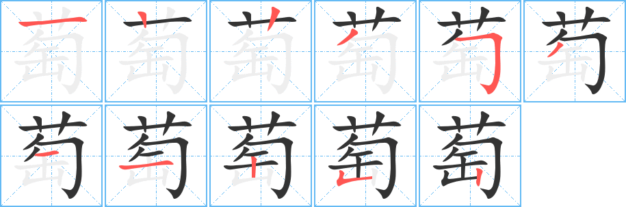 萄的筆順?lè)植窖菔?>
					
                    <hr />
                    <h2>萄的基本信息</h2>
                    <div   id=